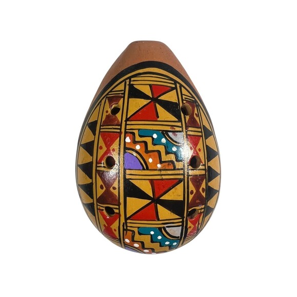 Peruvian Clay Whistle Hand Painted & Hand Made Peruvian Crafts & Jewelry - Picture 3 of 11